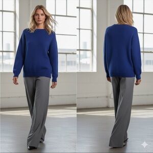 Zucca Chunky Knit Oversize 100% Wool Crew Neck Jumper Sweater Size M Unisex